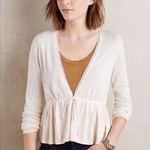 Anthropologie Angel Of The North Sweater Womens Medium Cardigan Cream Tie Front Photo 0