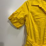 Badgley Mischka Yellow Shirt Collar Flare Dress Size 2 US $395 Photo 4