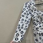 Rare Vintage 80's Flora Kung Dress Designer Silk Sz 12 Ruches Waist Pokadot Boho Black Photo 3