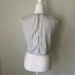 Tibi  white pinstripe sleeveless asymmetrical top size 4 Photo 3