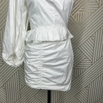 Shona joy Shona‎ Joy Grant One Shoulder Ruched Mini Dress in White Size US 2 Photo 5