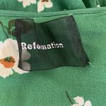 Reformation Green Floral Wrap Mini Dress Cottagecore Romantic Feminine Large Photo 3