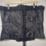 Fredricks of Hollywood Corset Gothic Vintage‎ Black Size 40 Lace up Bustier Photo 2