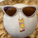 White Studded Retro Cat Photo 0