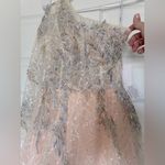 Mac Duggal  Embroidered One Shoulder Bodice‎ Ball Gown Dusty Rose NWT Photo 4