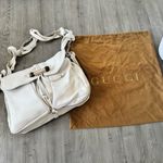Gucci Off White Leather Bamboo Jungle Shoulder Bag and dust bag Photo 11
