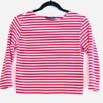 Brandy Melville Crop Top Red Striped 3/4 Sleeve Photo 0