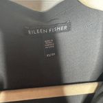 Eileen Fisher XS Black 100% Silk Button Front Tunic Shirt Dress Photo 2