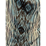 Derek Lam Design Nation Womens Top Blue Print Cowl Drape Neck Cap Sleeve Large Photo 2