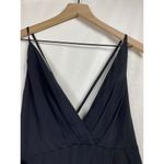 Lulus Panache Backless Midi Dress Black Sz M Sleeveless Plunge V-Neck Whimsigoth Photo 5