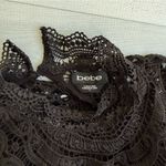 Bebe  Elegant Black Open Back Lace Mini Dress XS Photo 8