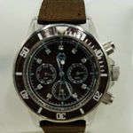 Gossip NWOT  Women’s Large Face 40mm Case Brown Canvas 20mm Band Photo 0