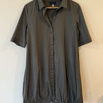 Alfani  Wmn Sz 10 Olive Green, Long, Button/Drawstring Bottom Clz Short Slv Jkt Photo 0