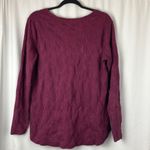 Simply Vera, Vera Wang Simply Vera Vera Wang purple long sleeve textured knit top woman’s size large Photo 3