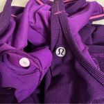 Lululemon Purple Striped Workout Tops Size 6 Photo 2