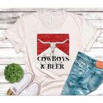 Emory Rose Cowboys & Beer Tshirt Top Sz XL Extra Large NWT Womens Photo 2