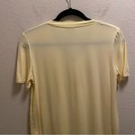 Sundance  Yellow Lace Front V-Neck Silk Blend Short Sleeve T-Shirt Size XS Photo 6