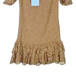 NWT Significant Other Elsa Dress Womens 2 Orange Eyelet Puff Sleeve Smocked Boho Photo 4