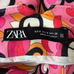 ZARA  Paisley and Floral 70s Style Dress Pants Pink Orange White Black Size Small Photo 3