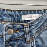ANINE BING  Slim Exposed Button Fly Blue Jeans 24 Photo 3