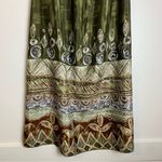 Mine Green & Brown Tropical Strapless Maxi Dress Photo 6