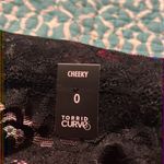 Torrid  CURVE size 0 cheeky rainbow skulls Halloween pink black lace trim skulls Photo 3