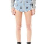 Carmar Beatrice Skull Patch Zip Front Skirt 26 Blue Photo 7