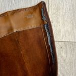 Gianni Bini Brown Suede Knee-High Boots with Embroidered Pattern by Photo 12