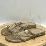 Vionic  Women's Gold Prism Sparkly Open Toe Strappy Slide Sandals - Size 10W Photo 7
