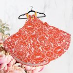 Free People 🍁 Mimi Sleeveless Halter Tunic Back Cutout Orange Boho Sz XS Photo 4