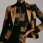 Alberto Makali Vintage  Patchwork Animal Print Blazer Top Set 6 Suede Leather Photo 0