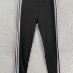 Ebb & Flow  Women's Leggings Black Colorful Trim Size Medium Pullon Photo 0