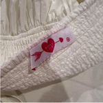 Women White one shoulder ruffle top size medium WORN ONCE Photo 3