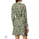 Sandro Paris | Angele Dress Green Pois Dots Floral Linen | XS Photo 2