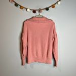 525 America  peach knitted half zip sweater Photo 4