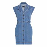 Veronica Beard  Jax Denim Casual Mini Dress Size 6 Light Cornflower Photo 10