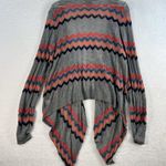 Torrid  Plus 3 3X Chevron Pointelle Knit Drape Front Cardigan Sweater Lightweight Photo 9