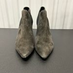 Lola Cruz Suede Leather Pointed Toe Heeled Ankle Booties EU 40 US 9 Gray Photo 1