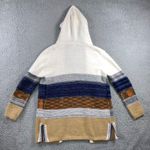 Fate Cardigan Sweater Women‎ Medium Hooded Open Front Fuzzy Cozy Lagenlook Tan Photo 1