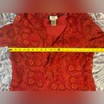 Vintage 90’s Paisley & Sequin/Beadwork Ice Brand Silk Blouse Large Red Photo 11