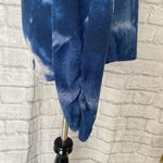 International concepts INC women XL v-cut Longsleeve tie dye ribbed blouse blue & white Photo 5