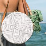 SheIn White Rattan Cross Body Bag  Photo 1