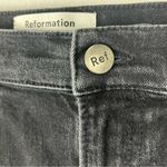 Reformation  Organic Cotton Blend Black Wash High Rise Skinny Jeans, Size 28 Photo 6