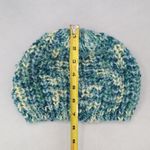Blue Cable Knit Y2K Vintage Hippy Cottage Boho Beret Bucket Beanie Cap Hat Photo 5