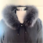 1 Madison  Luxe Long outerwear genuine fox fur hood plus size coat Photo 7
