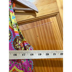 Alice & Trixie  Silk Wrap Tank Top M Bright Paisley Boho Made USA Summer Photo 6