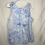 Violet+Claire NWOT women’s bluish purple white print sleeveless blouse top M Photo 5