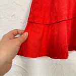 Toad & Co  Red Tiered Asymmetrical Hem Skirt Womens S Gorpcore Athletic Stretch Photo 3