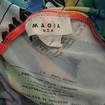 Multi Colored Sun Dress Orange Size M Photo 3