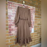 ROSEDRESS VINTAGE FLORAL PRINTED LONG SLEEVE RUFFLE WRAP MIDI DRESS Photo 13